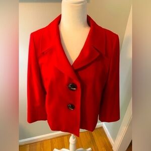 Talbots wool lined red jacket, size 8